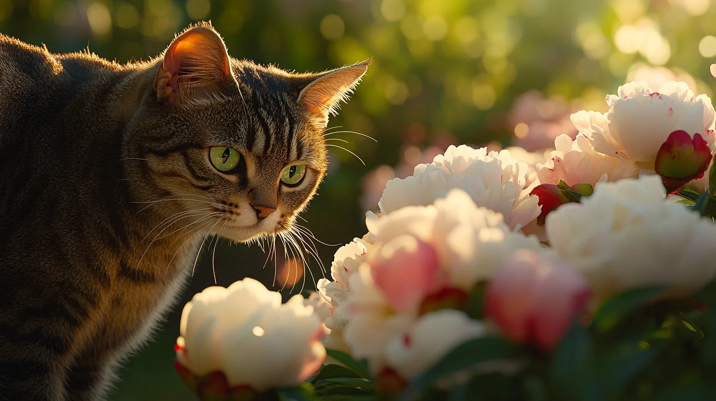 éloigner chat pivoines